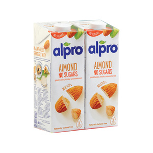 Alpro Roasted Almond Unsweetened Milk Value Pack 2 x 1Litre