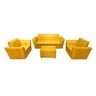 Design Plus PVC Sofa Set 5 Seater (3+1+1) SPR03 Gold