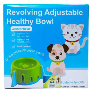 Pet Zone Revolving Adjustable Healthy Bowl For Pets 790-22