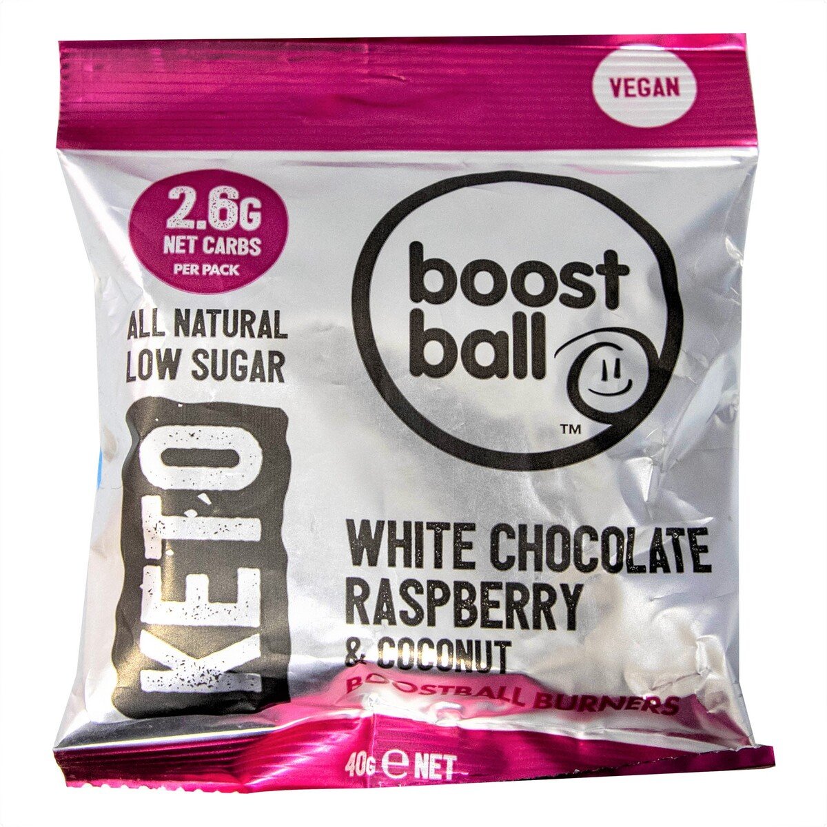 Boost Ball Keto White Chocolate Raspberry & Coconut 40 g