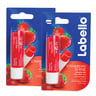 Labello Caring Lip Balm Strawberry Shine 2 x 4.8 g