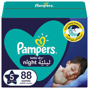 Pampers Baby-Dry Night Diapers Size 5 12-17kg 88pcs