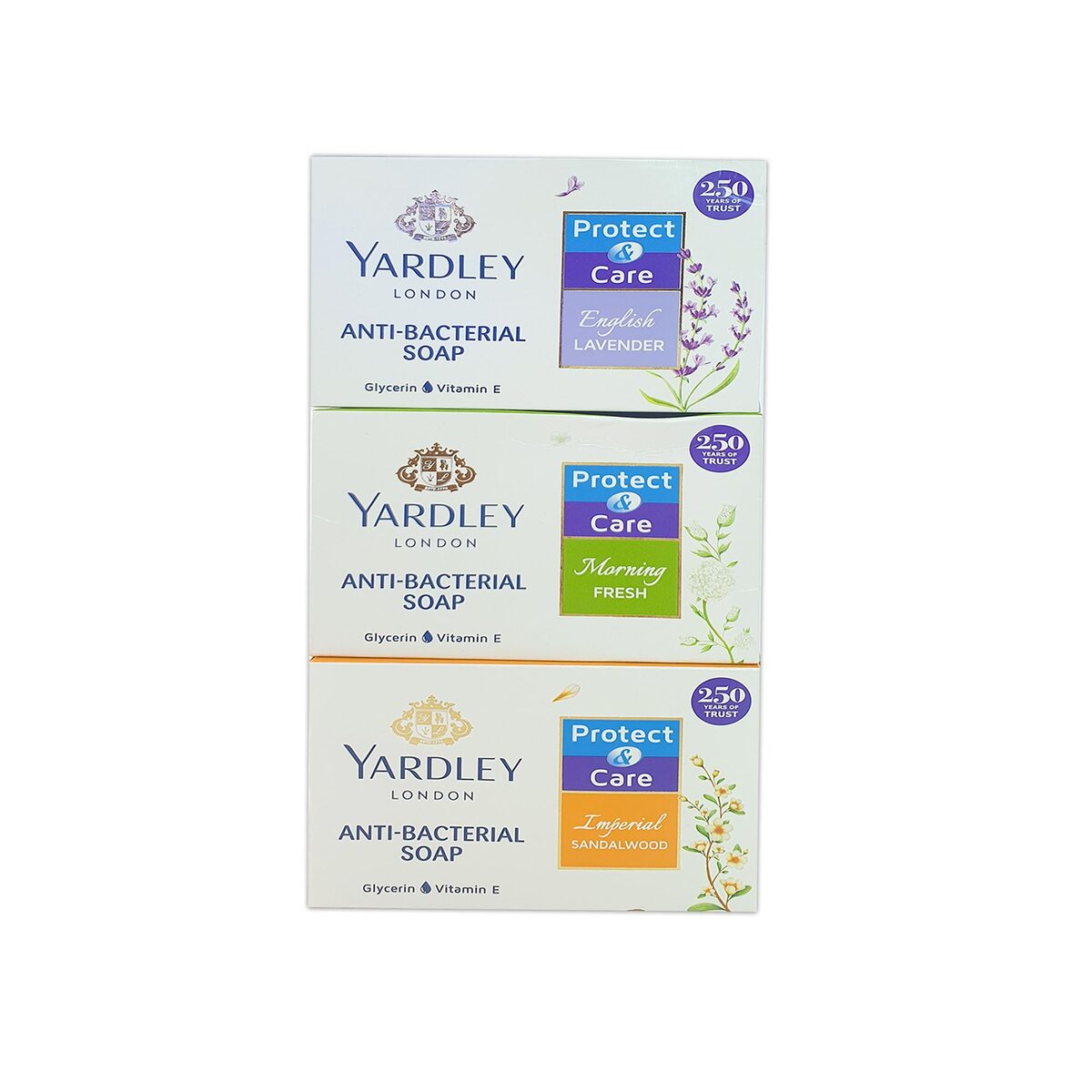 Yardley London Anti-Bacterial Soap Assorted Value Pack 6 x 100g