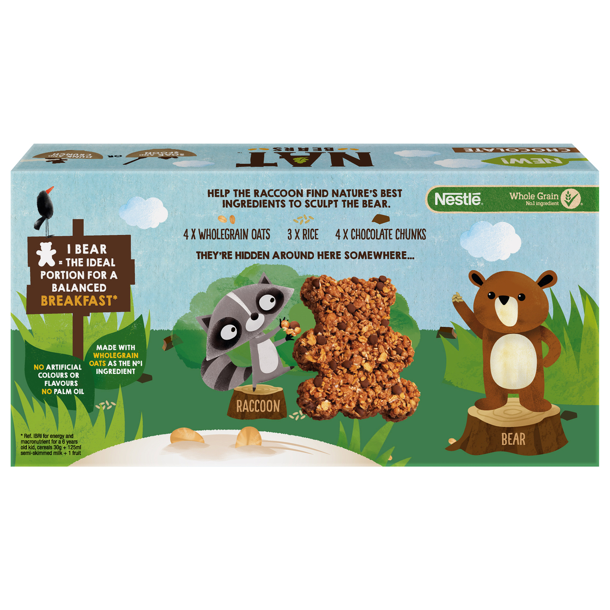 NAT Bear Cereals with Chocolate 6 x 32g