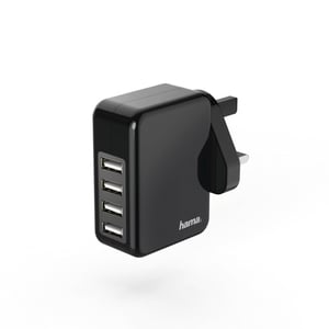 Hama Charger,4USB, 4.8 A,USB Charging Adapter ,Black (73183276)