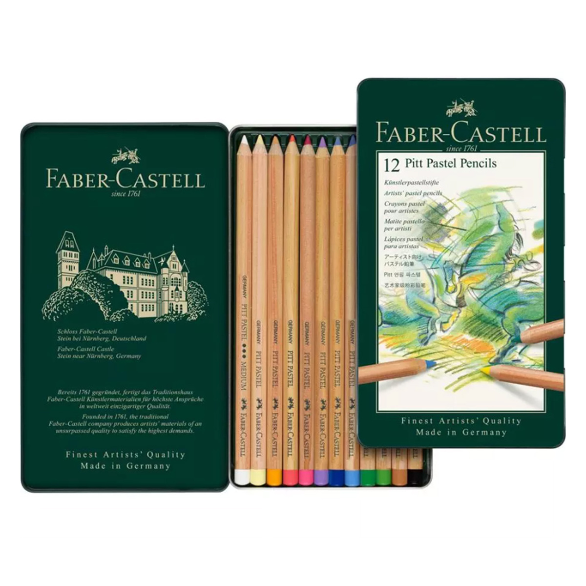 Faber-Castell Pitt Pastel Pencils 12 Colours