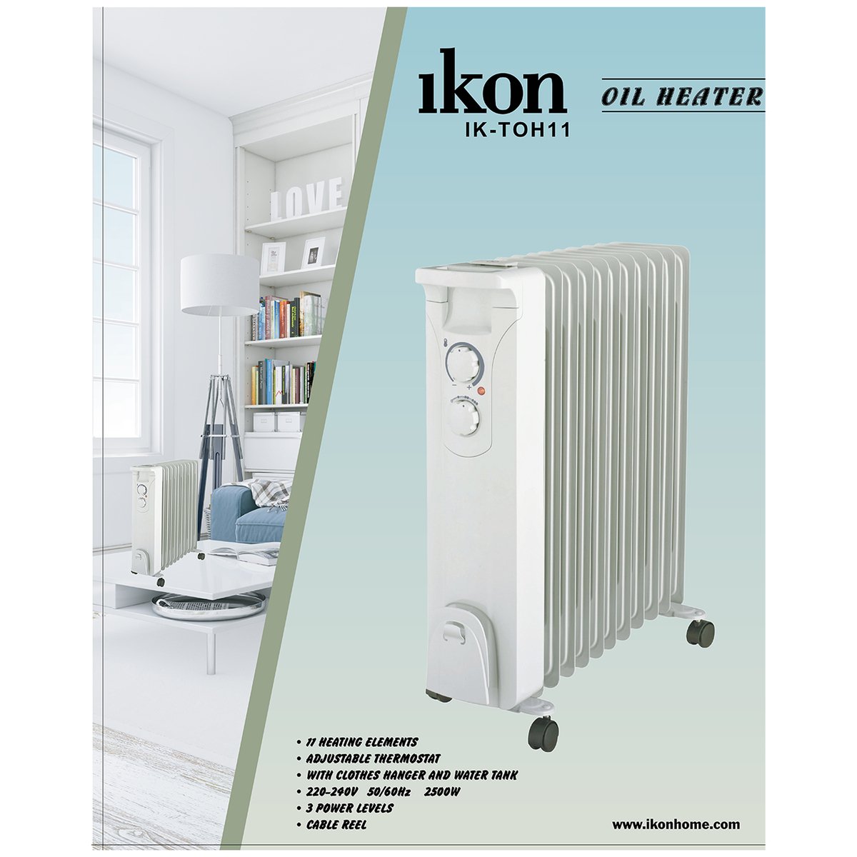 Ikon Oil Heater 11 Fins IK-TOH11 2500W