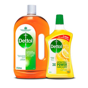 Dettol Liquid 2Litre + Floor Cleaner Lemon 900ml