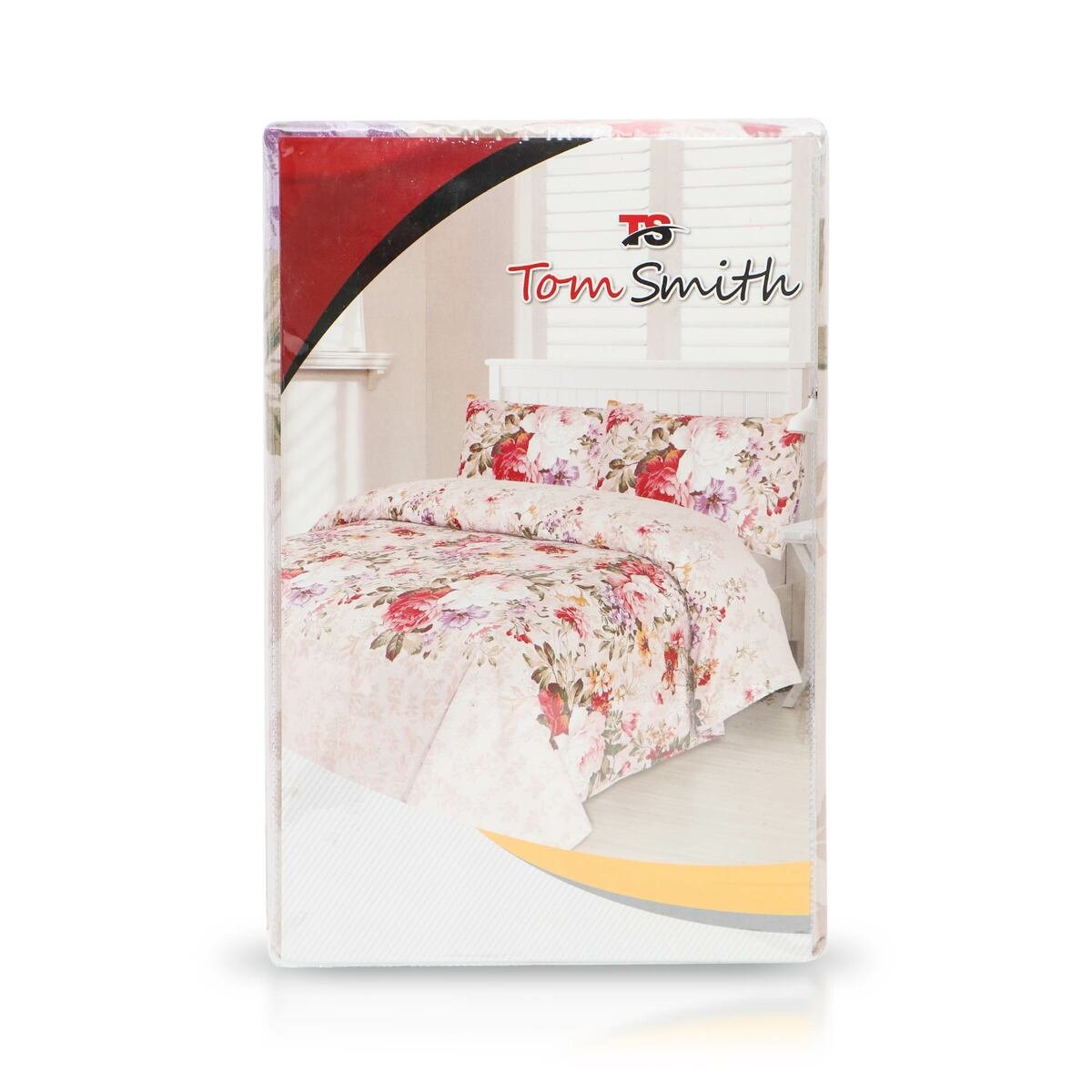 Tom Smith Bed Sheet Size: 150x240cm + Pillow Cover Flowers
