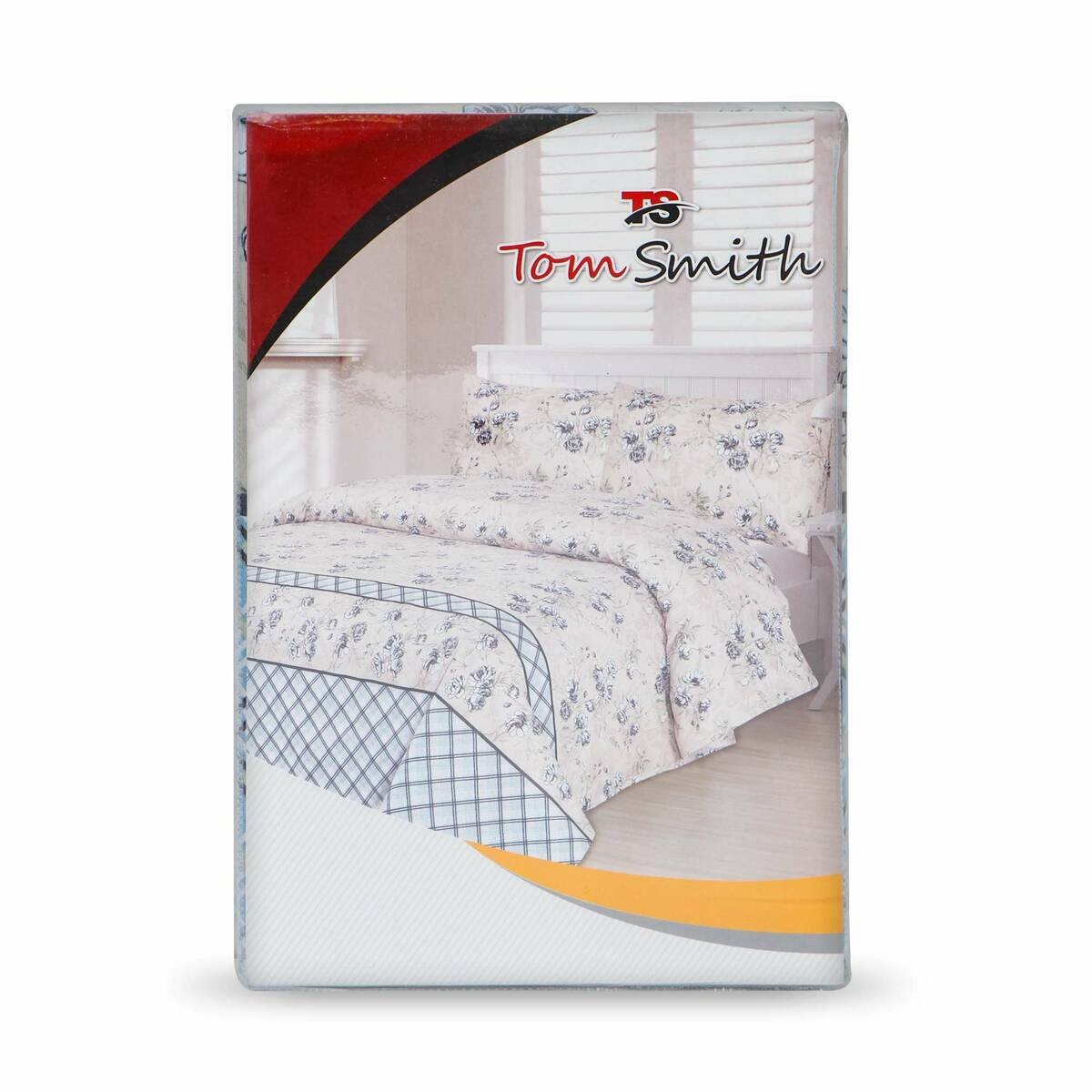 Tom Smith Bed Sheet Size: 150x240cm + Pillow Cover Flowers Cream
