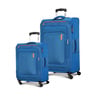 American Tourister Duncan 4 Wheel Soft Trolley Set, 2 pcs, 81+55 cm, Blue