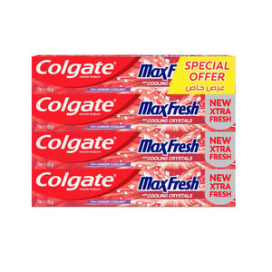 Colgate Max Fresh Toothpaste Cooling Crystal 4 x 75ml