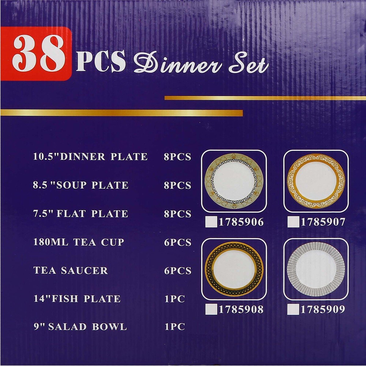 Pearl Noire Dinner Set 38pcs BAOYE210 GL