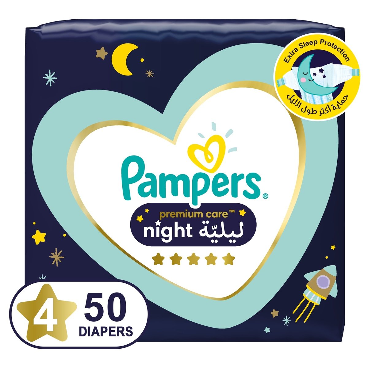 Pampers Premium Care Night Diapers Size 4 10-15kg 50pcs