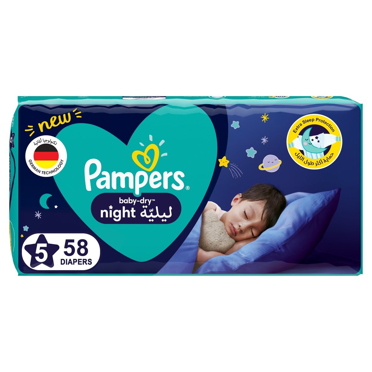 Pampers Baby-Dry Night Diapers Size 5 12-17kg 58pcs