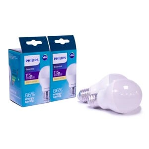 Philips Essential LED Bulb 2pcs 11W E27 3000K Warm White