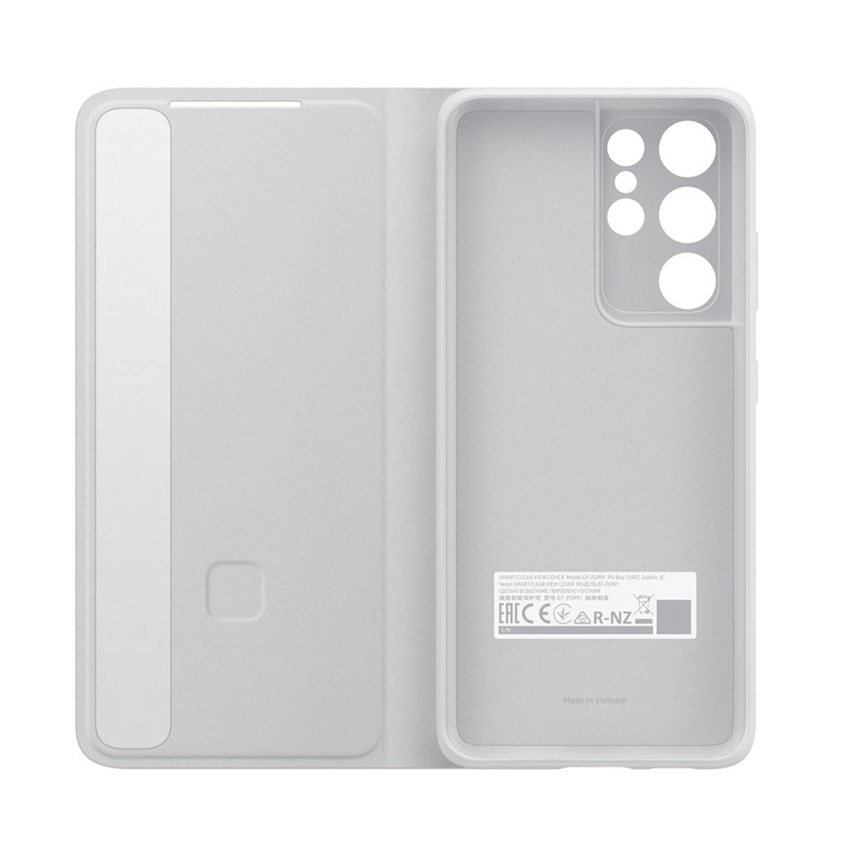 Samsung Galaxy S21 Ultra Book-Cover Smart Clear View Cover ZG998 Grey