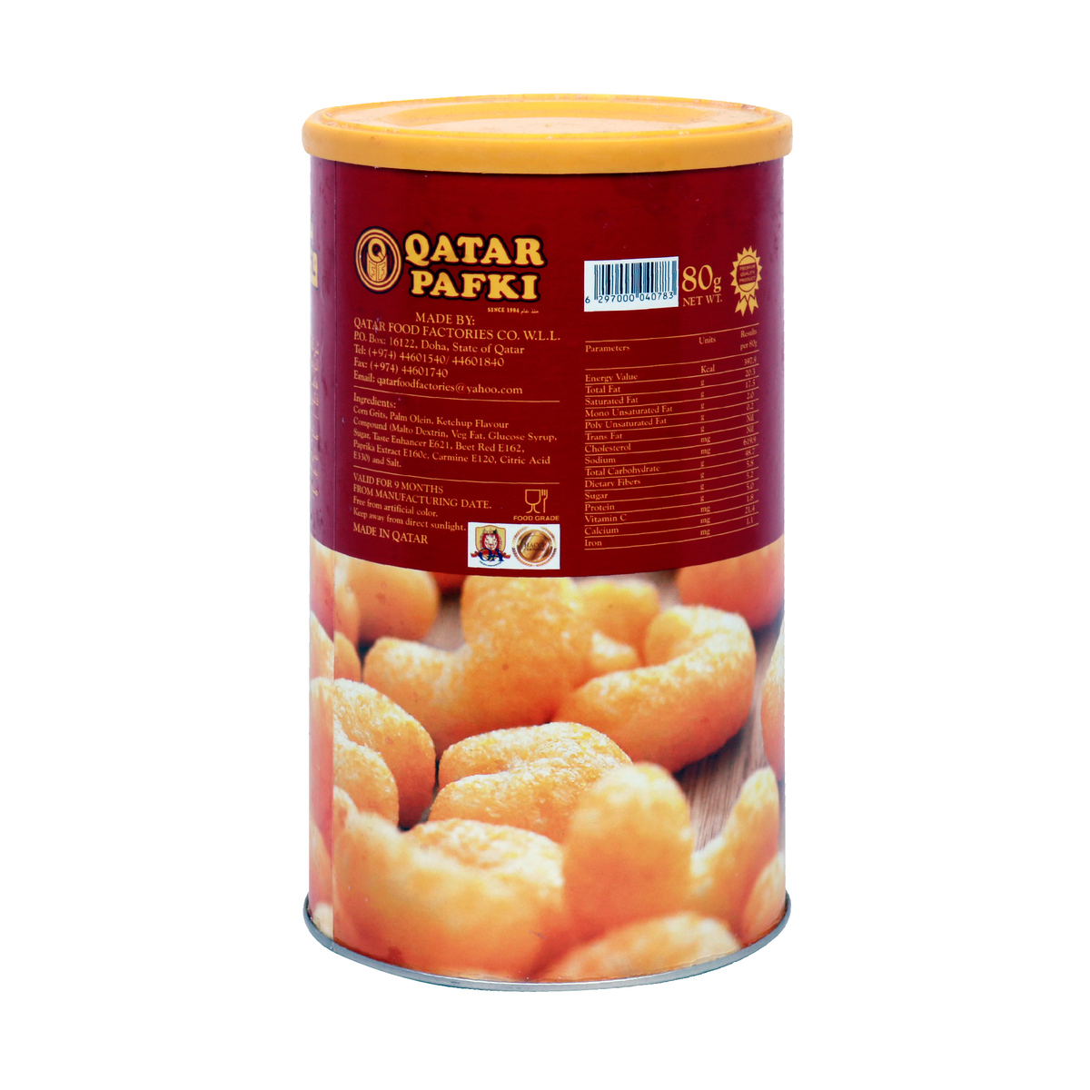 Qatar Pafki Corn Curls Ketchup 80g