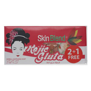 Skin Blend Kojic Gluta Herbal Lightening Soap 3 x 135g