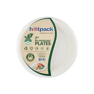 Hotpack Plates Bio-Degradable 7inch 10pcs