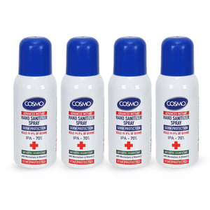 Cosmo Hand Sanitizer Spray 4 x 100 ml
