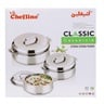 Chefline Stainless Steel Hot Pot Belly Classic 3pcs Set 2.5Ltr + 3.5Ltr + 5Ltr