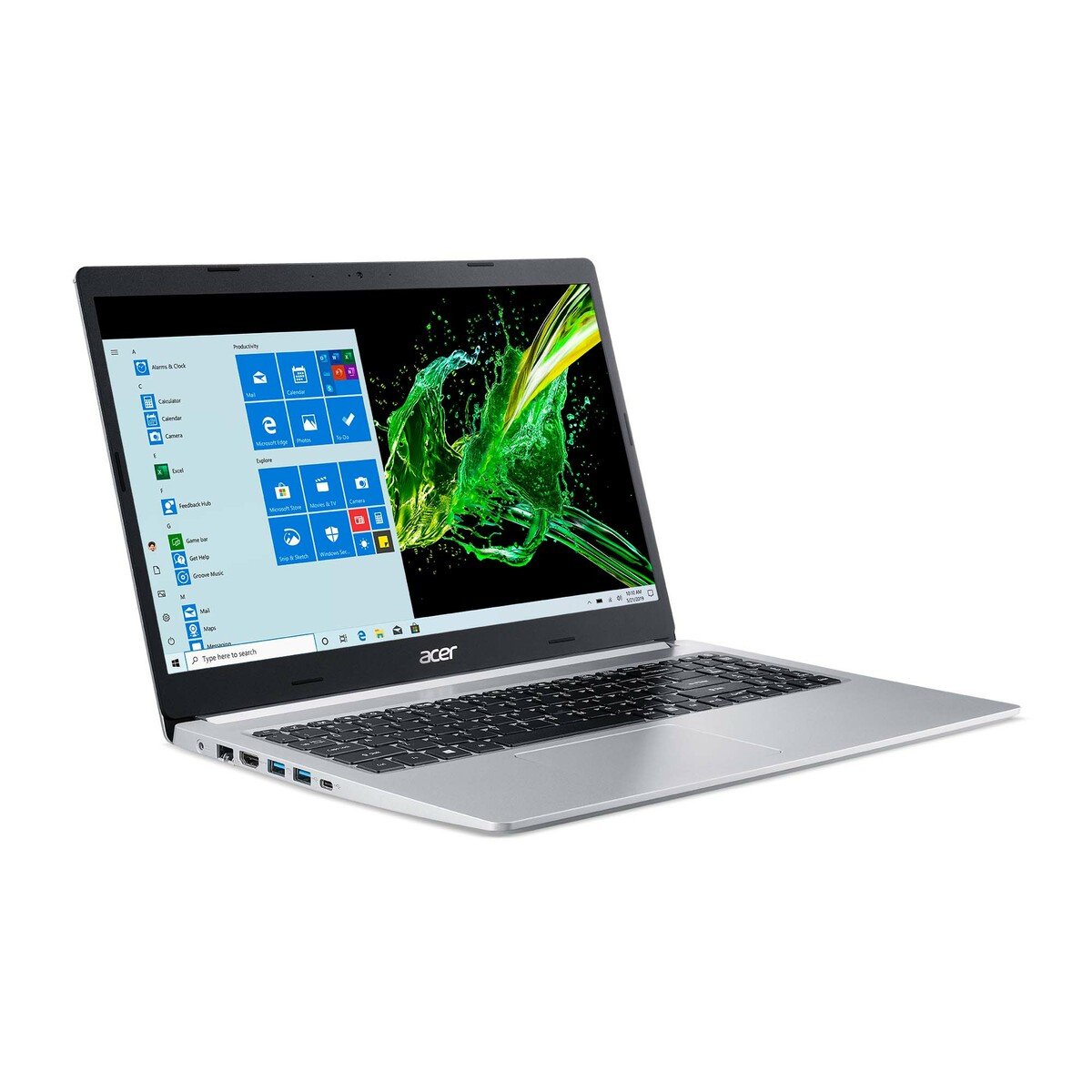 Acer Aspire 5 A515-NXHZHEM004  Intel Core i7-1065G7, 12GB RAM, 1TB HDD + 256GB SSD, 2 GB NVIDIA Graphics, 15.6 inch Screen, Windows 10 Home, Silver
