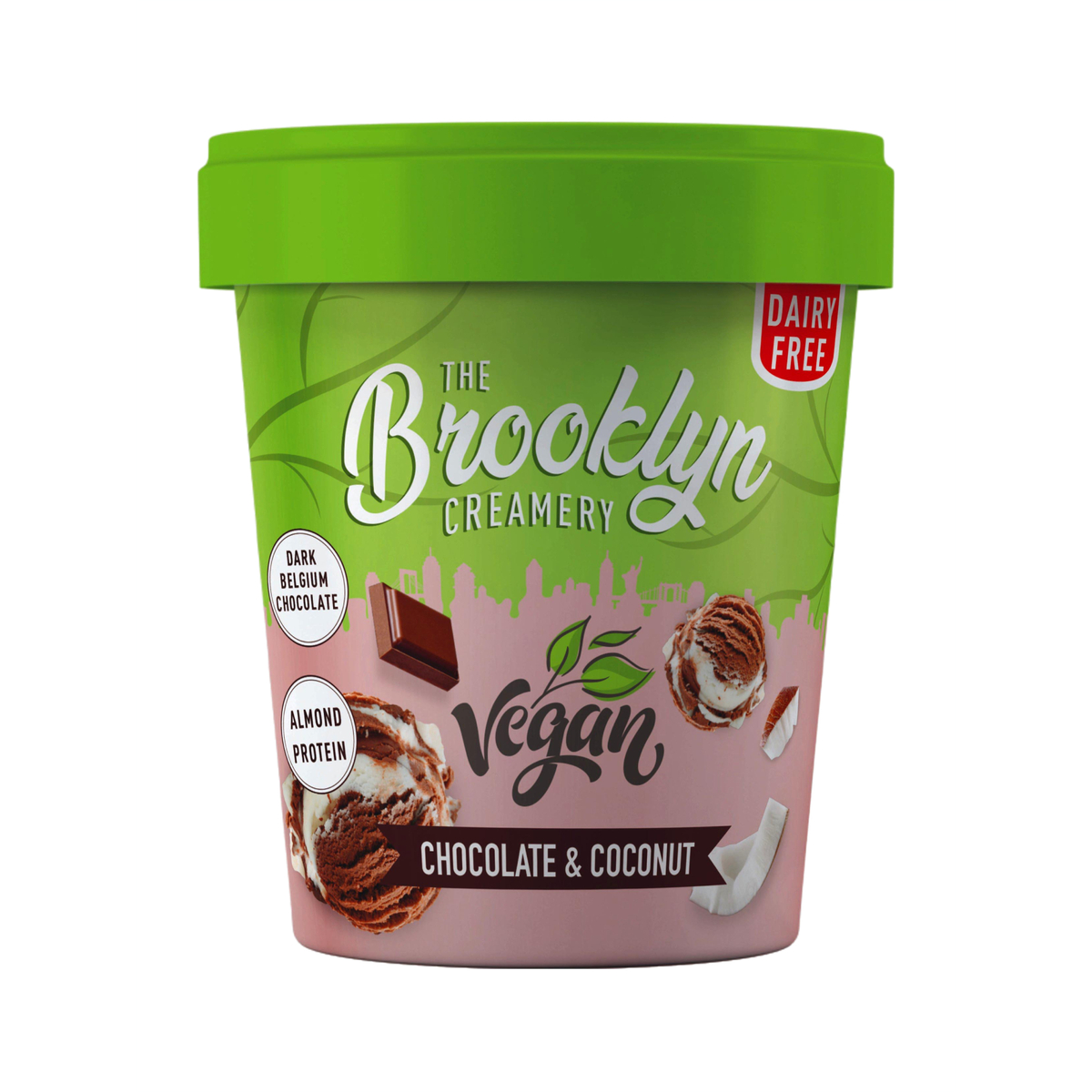 Buy The Brooklyn Creamery Vegan Chocolate & Coconut Ice Cream 450 ml Online at Best Price | Ice Cream Take Home | Lulu KSA in UAE