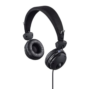 Hama “Fun4Phone” headphones (184016), on-ear, microphone, cable guide on one side,Black