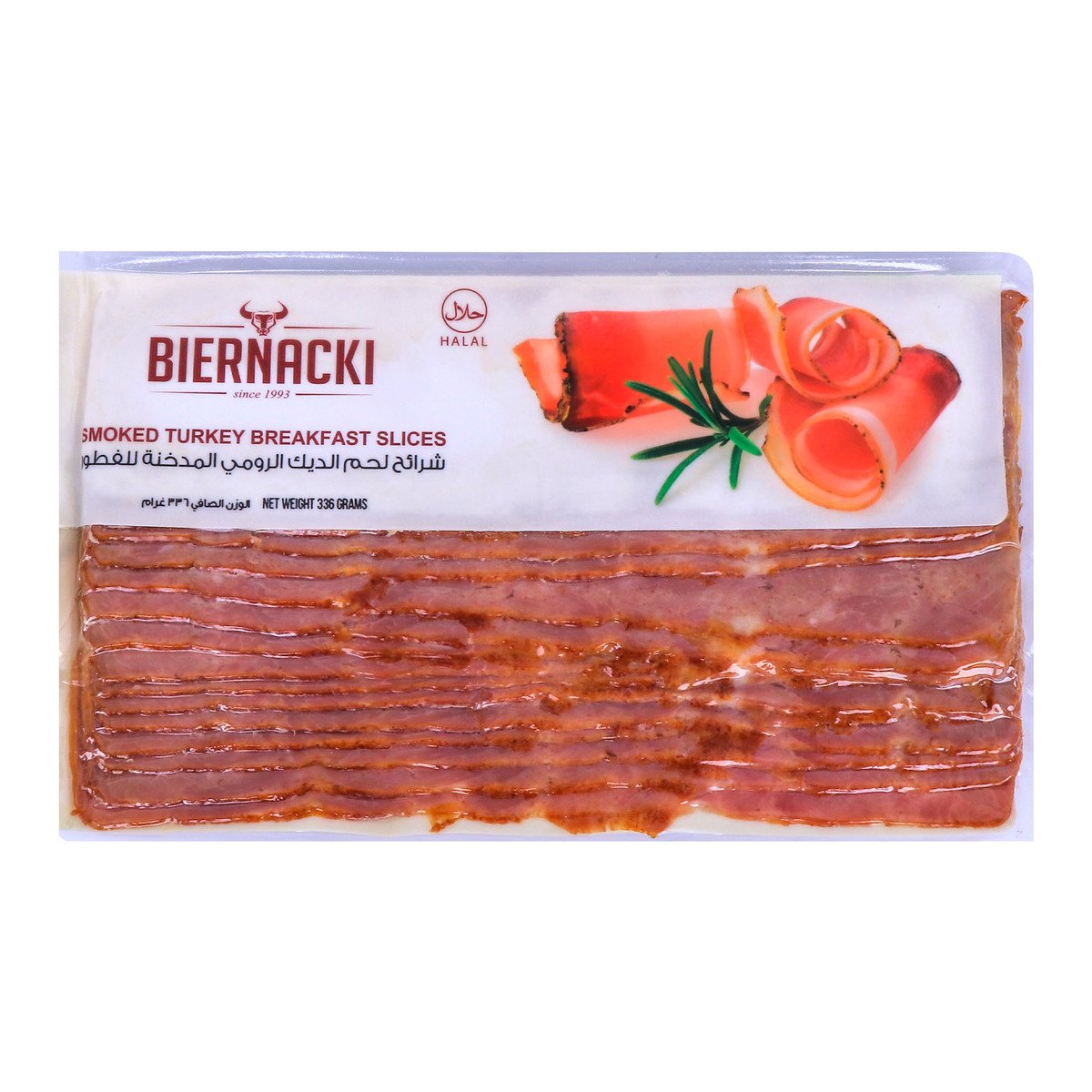 Biernacki Smoked Turkey Breakfast Slices 336g