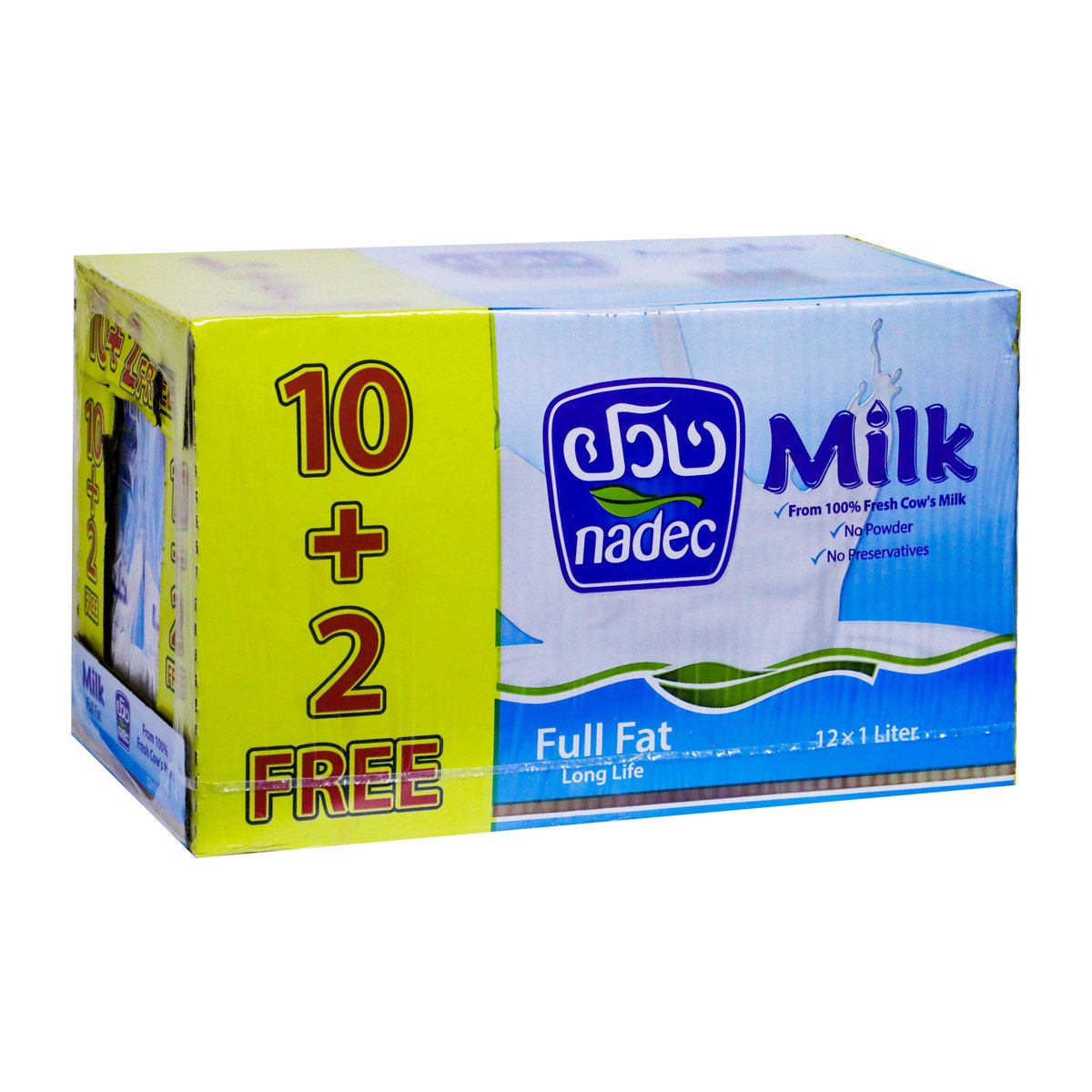 Nadec Long Life Full Fat Milk 12 x 1Litre