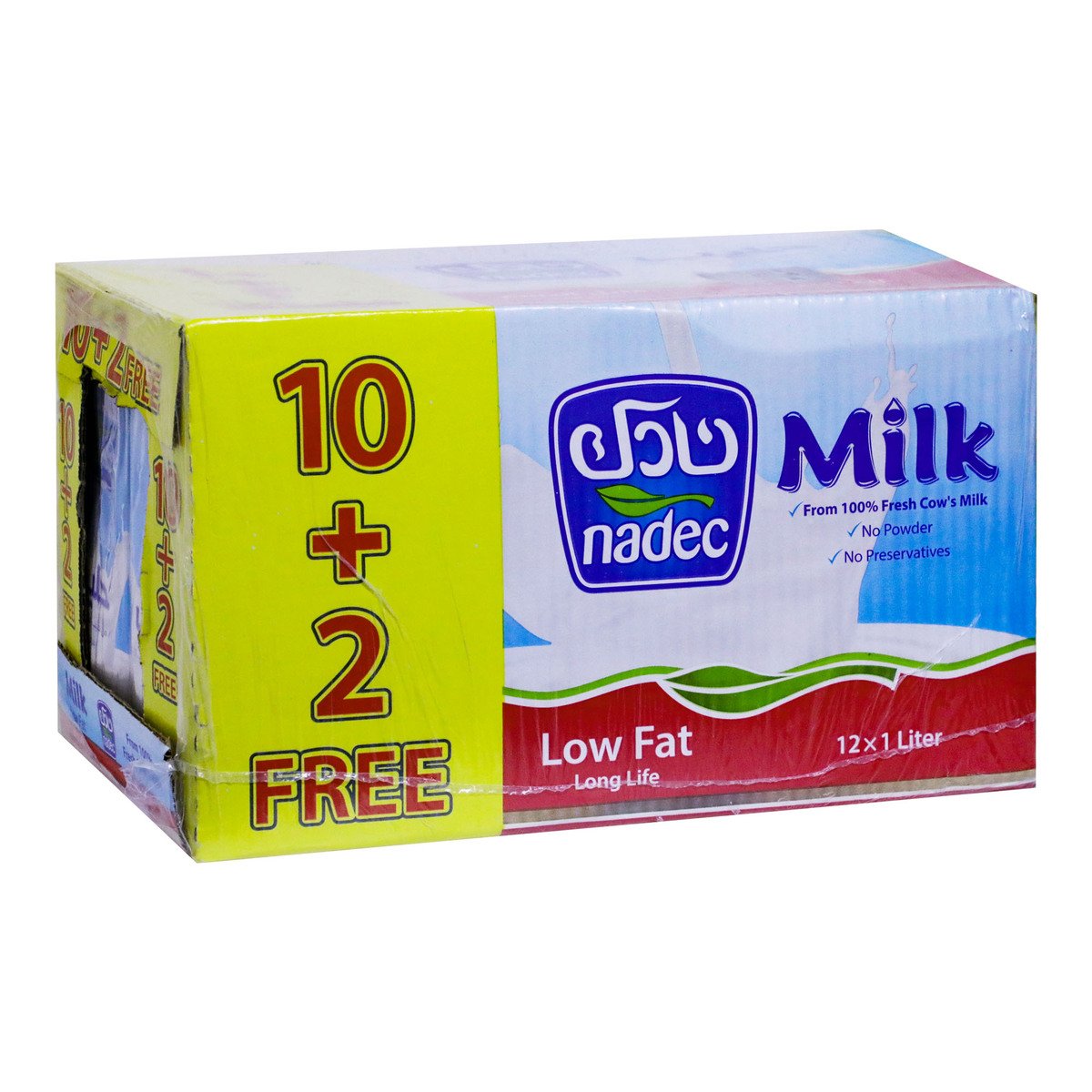 Nadec Long Life Low Fat Milk 12 x 1Litre