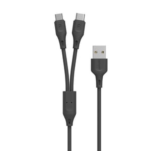 Porodo 3 in 1 Fast Charge Cable PD-21CM-BK Black