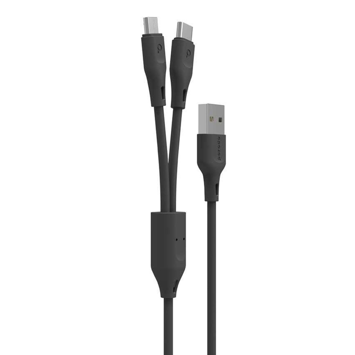 Porodo 3 in 1 Fast Charge Cable PD-21CM-BK Black