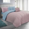 Maple Leaf Comforter Set 6pcs Set  260x275cm King Pink