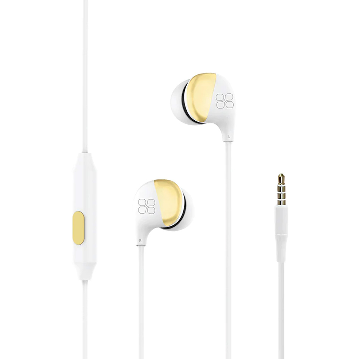 Promate HD Stero In-Ear Wired Earphone with Microphone Comet Gold