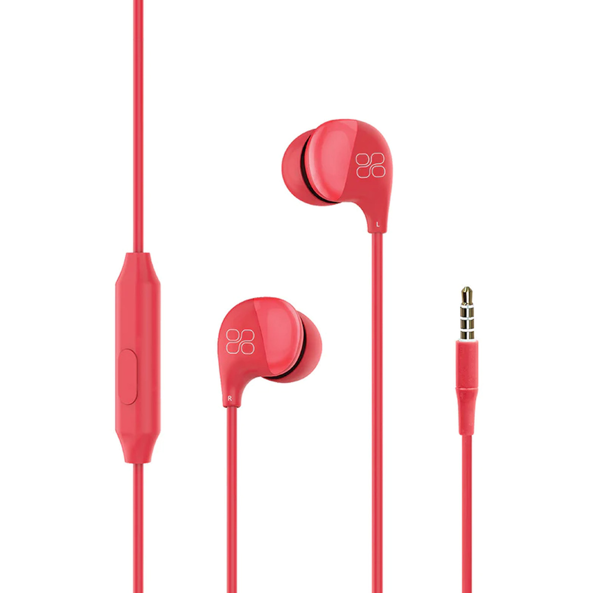 Promate HD Stero In-Ear Wired Earphone with Microphone Comet Red