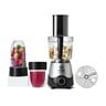 Magic Bullet Mini Food Processor and Personal Blender, 400 W, 10 Piece Set, Silver, MB4-KS10