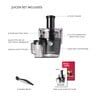 NutriBullet Juicer Extractor With 76mm Wide Feed Chute Accommodates Whole Fruits and Vegetables, 1.5 L, 800 W, 8 Piece Set, Dual Speed, Dark Grey, NBJ12100