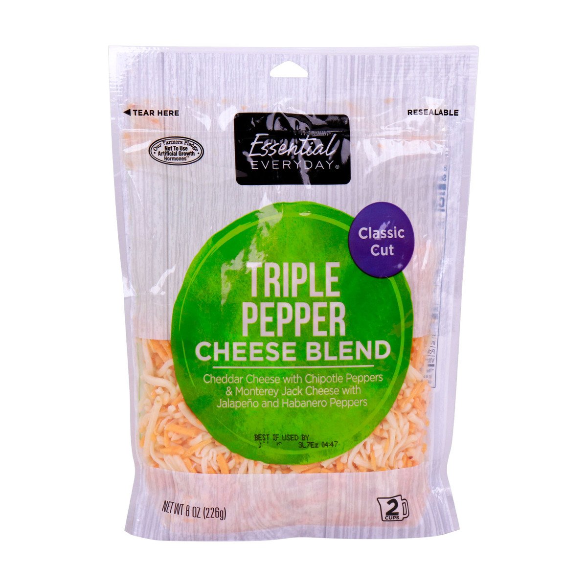 Essential Everyday Triple Pepper Cheese Blend 226 g