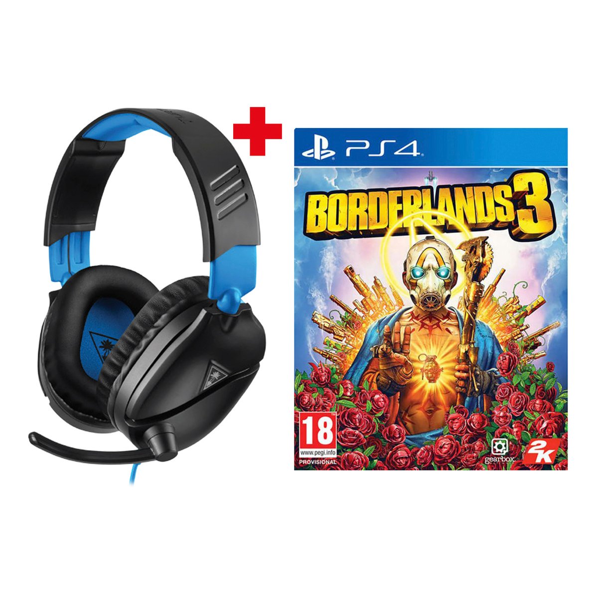 Turtle Beach Ear Force Recon 50P Stereo Gaming Headset for PS4 + Borderlands 3