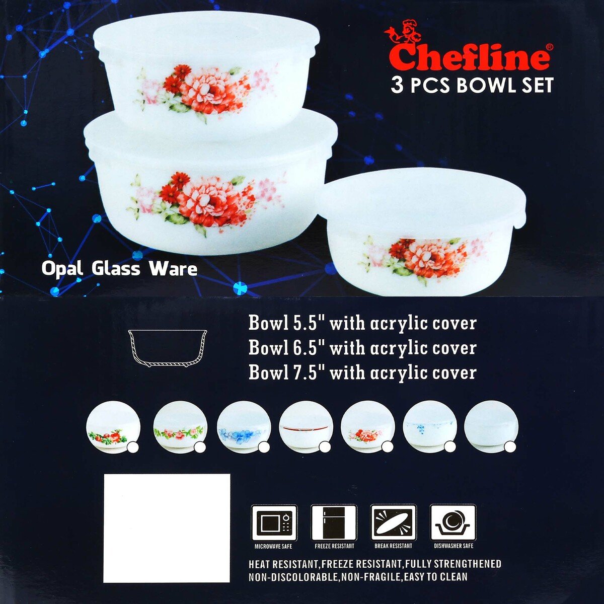 Chefline Bowl set + Lid 3s DECAL W4X