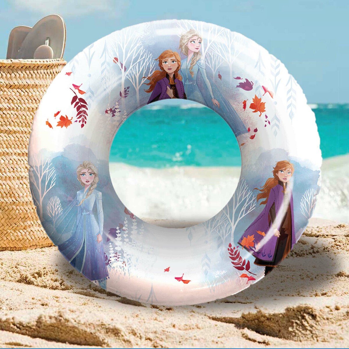 Disney Frozen II Printed Kids Inflatable Swim Ring - Multi Color  TRHA5985