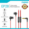 Rapoo EP28 Wired Earphone, 3.5mm Audio Red