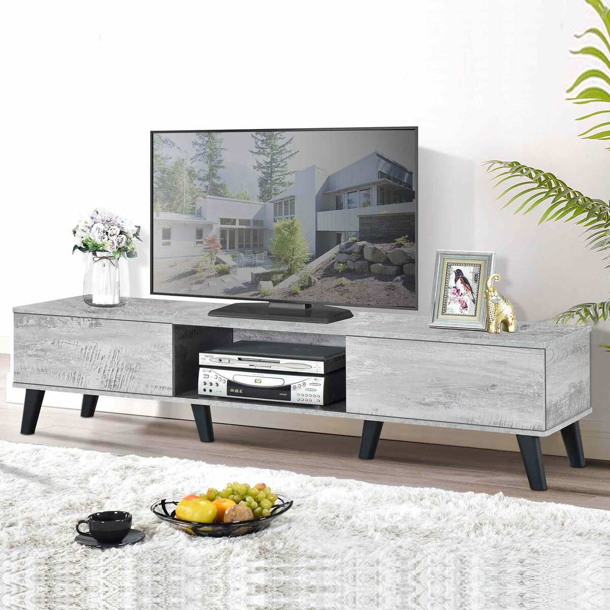 Maple Leaf  TV-Cabinet Wood 11570 Platinum  Size: 40x40x180 Cms(HxWxL) (Made In Malaysia)