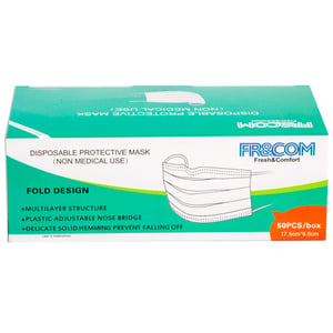 Fresh & Comfort Disposable Protective Mask White (Non Medical Use) 3ply 50pcs