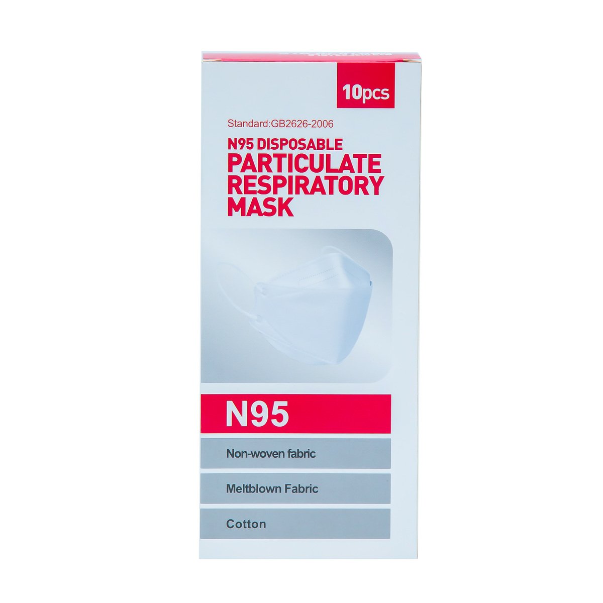 LuLu Disposable N95 Particulate Respiratory Mask 10pcs