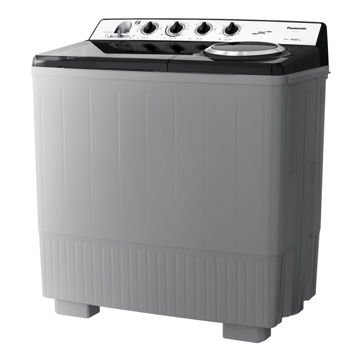 Panasonic Top Load Twin Tub Washing Machine, 14 kg Washer & 8 kg Spin, Light Gray, NA-W14XG1BRN
