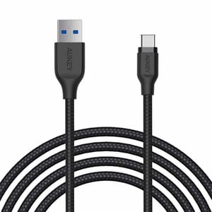 Aukey CB-AC2 Braided Nylon USB 3.1 USB A To USB C Cable 2 meter(AKY-CB-AC2-USBC-USBA-2M)
