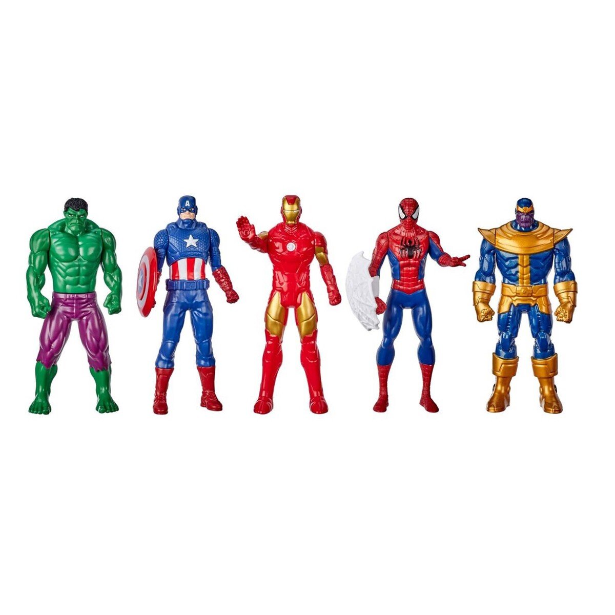 Marvel Action Figure 5-Pack, 6-inch Figures, Iron Man, Spider-Man, Captain America, Hulk, Thanos